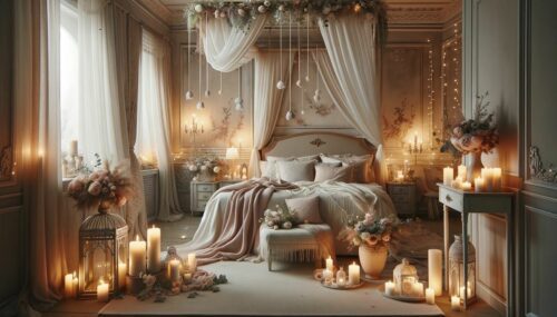 Décorer une chambre dans le style romantique